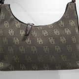 Dooney & Bourke Small Brown Signature Canvas Hobo