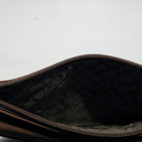 Coach Wristlet Brown Leather with Buckle Clasp