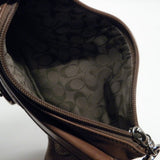 Coach Wristlet Brown Leather with Buckle Clasp