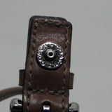 Coach Wristlet Brown Leather with Buckle Clasp