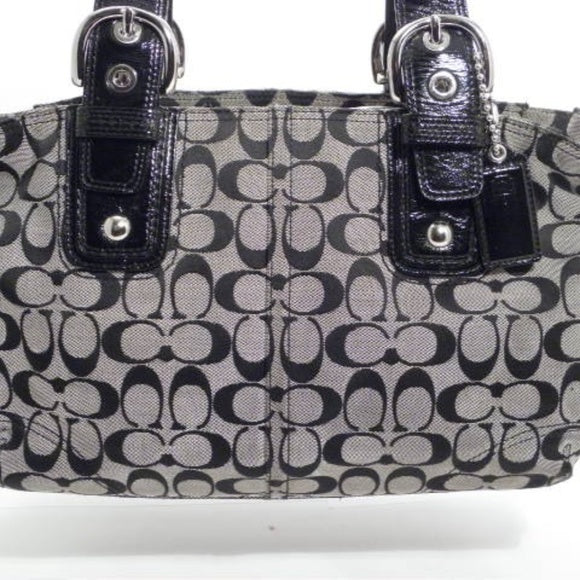 Coach Black SOHO Signature Jacquard Satchel