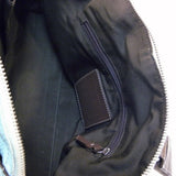 Coach Off-White and Brown Pebble Leather Satchel