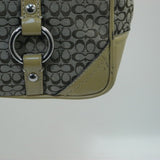 Coach Khaki/Camel Signature Patent Leather Tote