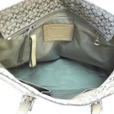 Coach Khaki/Camel Signature Patent Leather Tote