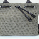 Dooney & Bourke Beige Canvas Leather Satchel