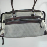 Dooney and Bourke Beige and Dark Brown Satchel