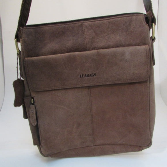 Leabags Buffalo Leather Vintage Style Shoulder Bag