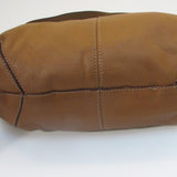 Sophia Caperelli Brown Pebble Leather Hobo Bag