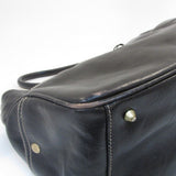 Pietra Black Leather Shoulder Bag