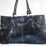 Pietra Black Leather Shoulder Bag