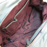 Presa Green Pebble Leather Shoulder Bag