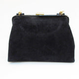 Bienen-Davis Black Suede Small Evening Bag