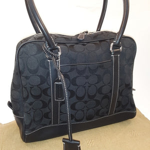 Coach Black Jacquard Shoulder Bag