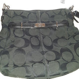 Coach Chelsea Green Black Signature Shoulder Bag