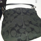 Coach Chelsea Green Black Signature Shoulder Bag