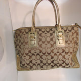 Coach Large Hamptons Signature Satchel Bag