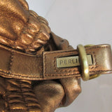 Perlina New York Metallic Bronze Leather Satchel