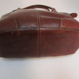 Fossil Brown Leather Dual Top Handle Shoulder Bag
