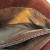 Fossil Brown Leather Dual Top Handle Shoulder Bag
