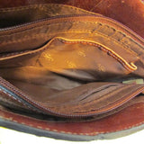 Fossil Brown Leather Dual Top Handle Shoulder Bag
