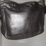 Coach Metallic Gray Leather Zoe Hobo Bag