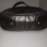 Coach Metallic Gray Leather Zoe Hobo Bag