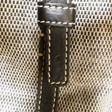 Dooney & Bourke Black and Grey Coated Canvas Satchel