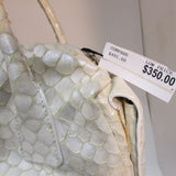 **GORGEOUS** Coccinelle Hand Crafted Cream Leather Handbag
