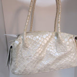 **GORGEOUS** Coccinelle Hand Crafted Cream Leather Handbag