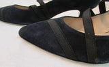 Ron White "Merlinda" French Navy Cashmere Suede Pump