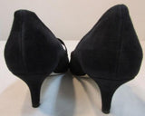 Ron White "Merlinda" French Navy Cashmere Suede Pump