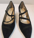 Ron White "Merlinda" French Navy Cashmere Suede Pump