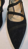 Ron White "Merlinda" French Navy Cashmere Suede Pump